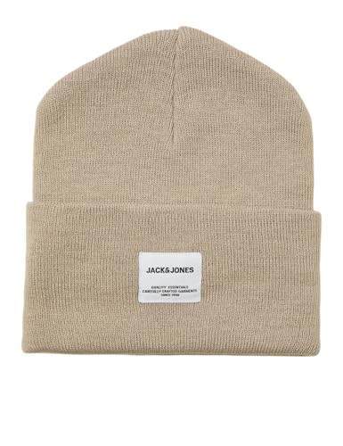 JACK & JONES Herren Mütze JACLONG Knit Beanie One Size Schwarz Grau Rot Grün, Größe:One Size, Farbe:Pure Cashmere 12150627 von JACK & JONES