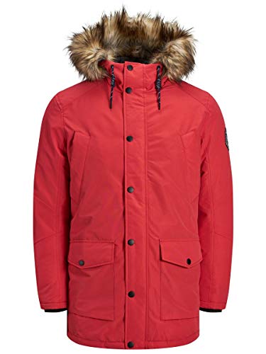 JACK & JONES Herren Parkas jjSky rot S von JACK & JONES