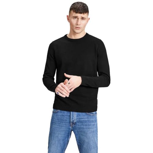JACK & JONES Dünner Langarm Strickpullover Rundhals Basic Sweater Shirt Jumper JJEBASIC von JACK & JONES