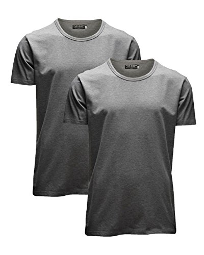 JACK & JONES Herren Rundhals T-Shirt Basic 12058529 2er Pack, Größe:M;Farbe:Light Grey Melange von JACK & JONES