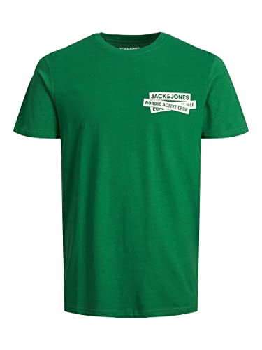 JACK & JONES Herren Rundhals T-Shirt JCOSPIRIT Logo - Regular Fit S M L XL XXL, Größe:XL, Farbe:Verdant Green 12235249 von JACK & JONES