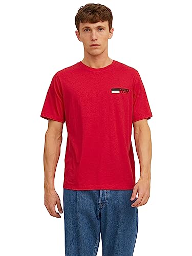 JACK & JONES Herren Rundhals T-Shirt JJECORP Logo - Regular Fit S M L XL XXL, Größe:XL, Farbe:True Red P4 Small Print 12233999 von JACK & JONES