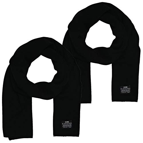 JACK & JONES Herren Schal JJDNA im Doppelpack, Größe:One Size, Farbe:2x Black (12098582) von JACK & JONES