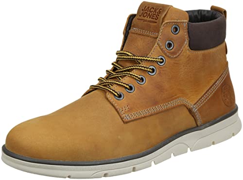 Jack & Jones Herren JFWTUBAR Leather Honey SN Stiefelette, 45 EU von JACK & JONES