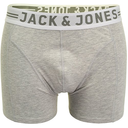 JACK & JONES Herren Sense Trunks Core Noos 1-2-3 2014 Boxershorts, Hellgrau-meliert, XL von JACK & JONES
