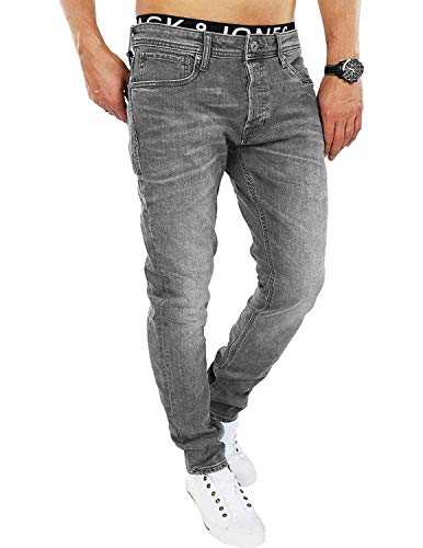 JACK & JONES Herren Slim/Straight Fit Jeans Tim Original AGI 010 (38W / 34L, Grey Denim) von JACK & JONES