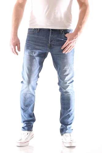 Herren Jack & Jones Slim Fit Jeans Glenn Skinny Tapered JJI Glenn ORIGINAL AM, Farben:Blau, Größe Jeans:33W / 36L von JACK & JONES