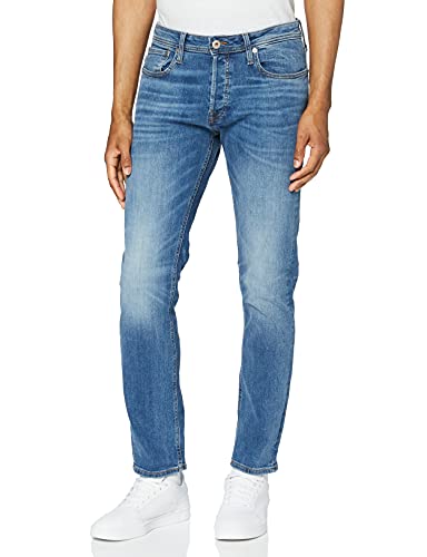 Herren Jack & Jones Jeans Tim Straight Legs Slim Fit Flat Front Tim ORIGINAL, Farben:Blau-2, Größe Jeans:31W / 32L von JACK & JONES