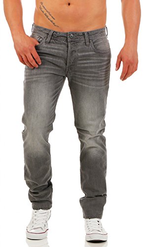 JACK & JONES Herren Slim Slim Jeans JJITIM JJORIGINAL CR 010 12127461, Gr. Keine Angabe (Herstellergröße: 33), Grau (Grey Denim) von JACK & JONES