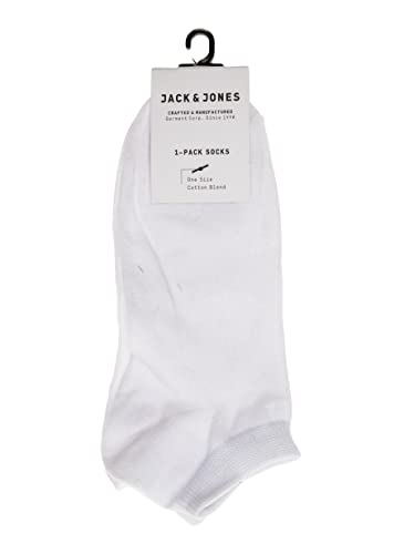 JACK & JONES Herren Sneakersocken Jjdongo Short Sock, Gr. One size, Weiß von JACK & JONES