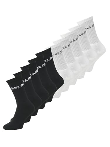 JACK & JONES Herren Socken (10er Pack), Farbe:Schwarz/Weiß, Größe:One Size von JACK & JONES