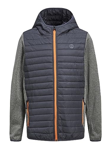 JACK & JONES Herren Softshell Jacke mit Kapuze Funktions Outdoor Blouson Übergangs Jacket JJEBASIC, Grey Melange /Detail:SET-IN SLEEVES,164 von JACK & JONES