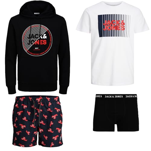 JACK & JONES Herren Sommer Box Sweat Hoodie T Shirt Trunk Boxershort Shorts kurze Hose Sport Bermuda S M L XL XXL (L, Sommer Box 4) von JACK & JONES