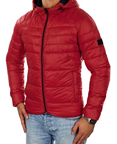 JACK & JONES Herren Steppjacke Jacke Jjcobaron Puffer Jacket Camp, Gr. Medium, Rot (Barbados Cherry Fit:REG) von JACK & JONES
