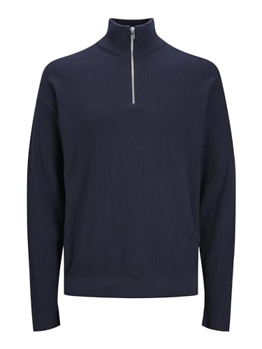 JACK & JONES Herren Strickpullover Jprccspring Perfect Knit Half Zip, Night Sky,XXL von JACK & JONES