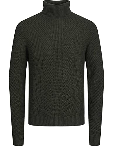 JACK & JONES Herren Strickpullover Jwhstanford Rollkragenpullover Strukturstrick (as3, Alpha, l, Regular, Regular, Standard, Rosin) von JACK & JONES