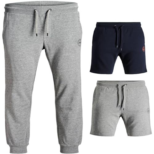 JACK & JONES Herren Sweat Pant Shark Shorts Kurze Hose Sporthose Jogging Bermuda Training Sport Jeans jdh.2a (4XL, Paket #08) von JACK & JONES