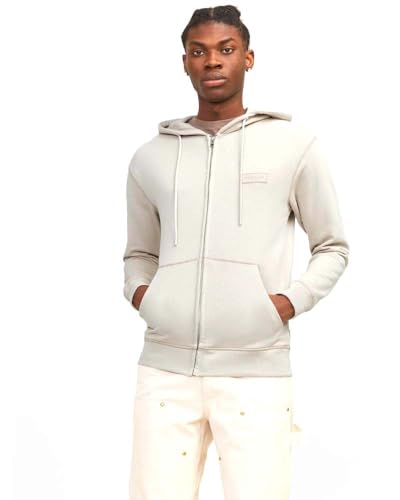 JACK&JONES Herren Sweatjacke JORFADED Sweat Zip Hood (DE/NL/SE/PL, Alphanumerisch, M, Regular, Regular, moonbean) von JACK & JONES