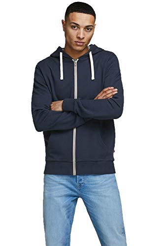 JACK & JONES Herren Jjeholmen Zip Hood Noos Sweatjacke, Navy Blazer, S EU von JACK & JONES