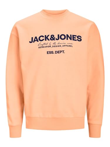 JACK & JONES Herren Sweatshirt JJGALE - Relaxed Fit S M L XL XXL Baumwolle, Größe:L, Farbe:Apricot Ice 12249273 von JACK & JONES