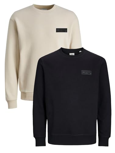JACK & JONES Herren Sweatshirt Nicko Infinity Pullover Sweater (DE/NL/SE/PL, Alphanumerisch, M, Regular, Regular, Pops 2er Pack 10) von JACK & JONES