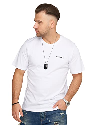 JACK & JONES Herren T-Shirt Round Infinity O-Neck Shirt Kurzarmshirt (as3, Alpha, m, Regular, Regular, White) von JACK & JONES