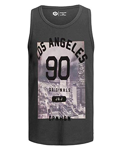 JACK & JONES Herren Tank Top Jorklovn (M, Grau (Raven)) von JACK & JONES