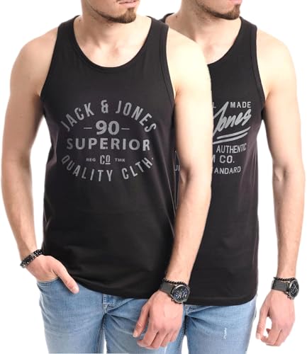 JACK & JONES Herren Tank-Tops 2er-Multi-Set (Doppelpack Mix 4, L) von JACK & JONES