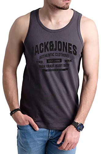 JACK & JONES Herren Tank-Tops | Sportliche und lässige ärmellose Shirts | Vielfältige Prints | Schmale Passform und atmungsaktive Baumwolle (Havka TT Opt 1, M) von JACK & JONES