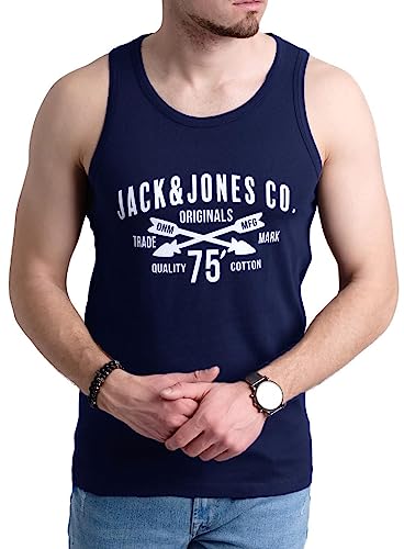 JACK & JONES Herren Tank-Tops Vielfältige Prints | Schmale Passform und atmungsaktive Baumwolle (Havka TT Opt 11, L) von JACK & JONES