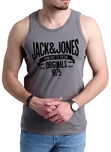 JACK & JONES Herren Tank-Tops Vielfältige Prints | Schmale Passform und atmungsaktive Baumwolle (Havka TT Opt 14, XXL) von JACK & JONES