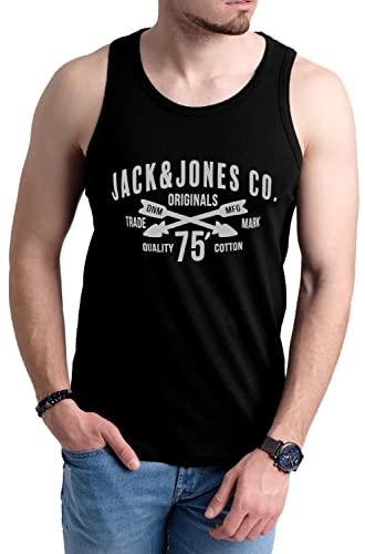 JACK & JONES Herren Tank-Tops | Sportliche und lässige ärmellose Shirts | Vielfältige Prints | Schmale Passform und atmungsaktive Baumwolle (Havka TT Opt 5, XXL) von JACK & JONES