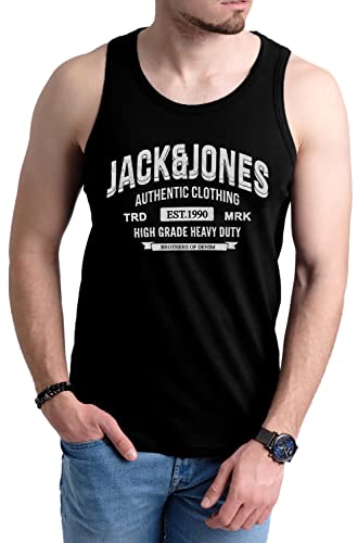 JACK & JONES Herren Tank-Tops | Sportliche und lässige ärmellose Shirts | Vielfältige Prints | Schmale Passform und atmungsaktive Baumwolle (Havka TT Opt 6, XL) von JACK & JONES