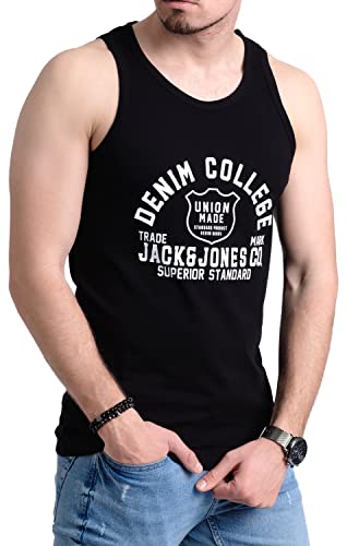 JACK & JONES Herren Tank-Tops Vielfältige Prints | Schmale Passform und atmungsaktive Baumwolle (Havka TT Opt 7, S) von JACK & JONES