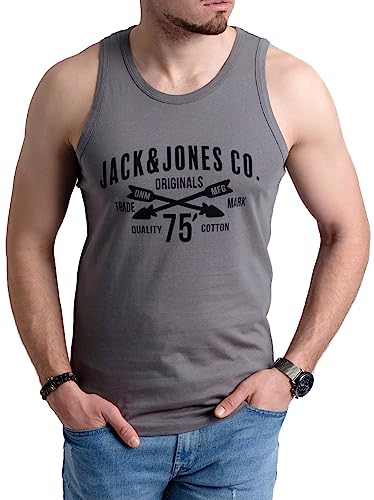 JACK & JONES Herren Tank-Tops Vielfältige Prints | Schmale Passform und atmungsaktive Baumwolle (Havka TT Opt 13, S) von JACK & JONES