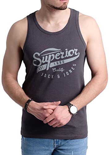 JACK & JONES Herren Tank-Tops Vielfältige Prints | Schmale Passform und atmungsaktive Baumwolle (Havka TT Opt 2, S) von JACK & JONES