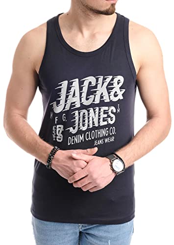 JACK & JONES Herren Tank-Tops Vielfältige Prints | Schmale Passform und atmungsaktive Baumwolle (Tt-Opt-2 (Nala TT, S)) von JACK & JONES