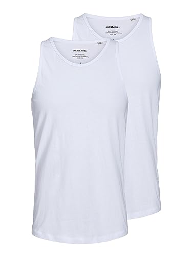 JACK & JONES Male Tanktop 2er-Pack Einfarbig Tanktop von JACK & JONES