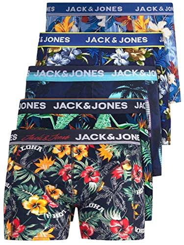 JACK & JONES Herren Unterhosen 5er Set/Pack Sale Männer Marken Boxershorts Weiss schwarz blau grau Shorts Trunks 95% Baumwolle S M L XL XXL (Farb Mix 7 XL) von JACK & JONES