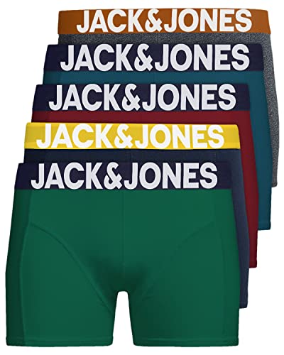 JACK & JONES Herren Unterhosen 5er Set Pack Männer Boxershorts Weiss schwarz blau grau Trunks 12204864, Mix 3, S JACK & JONES Herren Unterhosen 5er Set Pack Männer Boxershorts Weiss schwarz blau grau Trunks 12204864, Mix 3, S von JACK & JONES