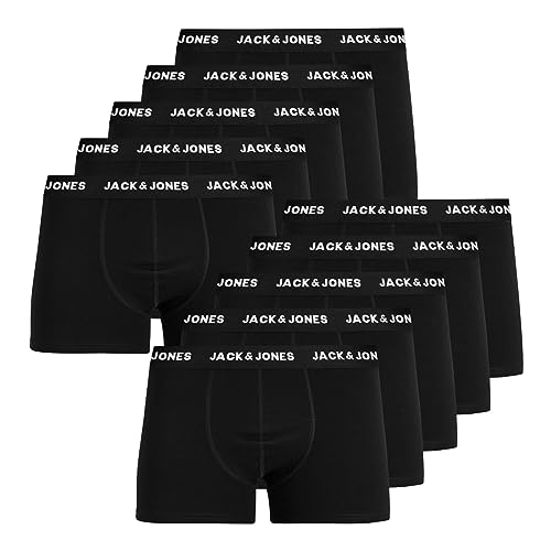 JACK & JONES Herren Unterhosen Shorts Boxershorts Trunks 10er Pack, Farbe:Schwarz, Wäschegröße:XL, Artikel:- Black JACK & JONES Herren Unterhosen Shorts Boxershorts Trunks 10er Pack, Farbe:Schwarz, Wäschegröße:XL, Artikel:- Black von JACK & JONES