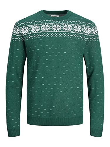 JACK & JONES Herren Weihnachts-Strickpullover JORXMas Weihnachten 12221255 Trekking Green XXL von JACK & JONES