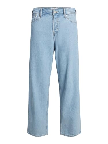 JACK & JONES Herren Wide Leg Jeans Loose Fit Relaxed Denim 90´s Vintage Baggy Style JJIALEX, Farben:Blau, Größe Jeans:28W / 30L, Beinlänge:L30 von JACK & JONES