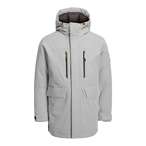 JACK & JONES Herren Winterjacke Jcobach Parka Winter Outdoor Kapuze Regular Fit, Ultimate Grey, M von JACK & JONES