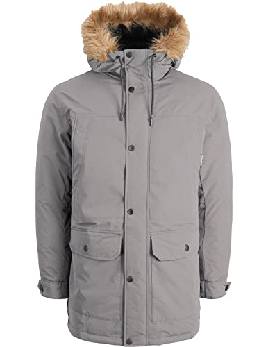 JACK & JONES Herren Winterjacke Jjwinner Parka Webpelzbesatz Outerwear Kapuze (as3, alpha, l, regular, regular, Glacier Gray) von JACK & JONES