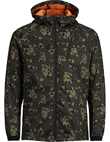 JACK & JONES Herren leichte Winter-Jacke Jcoscott (S, Grün-Camouflage (Rosin Detail:CAMO)) von JACK & JONES