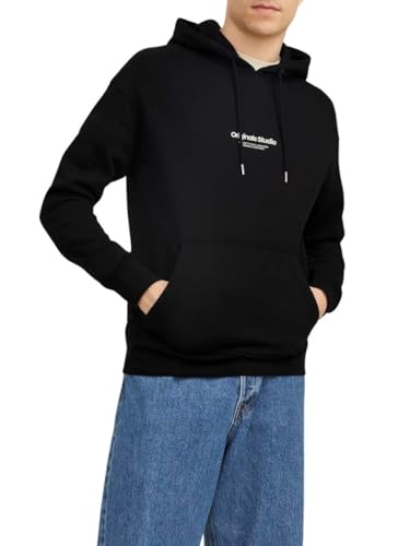 JACK & JONES Herren Hoodie Kapuzenpullover JORVESTERBRO - Relaxed Fit S-XXL, Größe:XL, Farbe:Black 12241687 von JACK & JONES