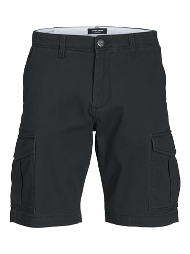 JACK & JONES Infinity Herren Cargoshorts Joe Freizeithose Shorts Kurze Hose (DE/NL/SE/PL, Alphanumerisch, L, Regular, Regular, Black) von JACK & JONES