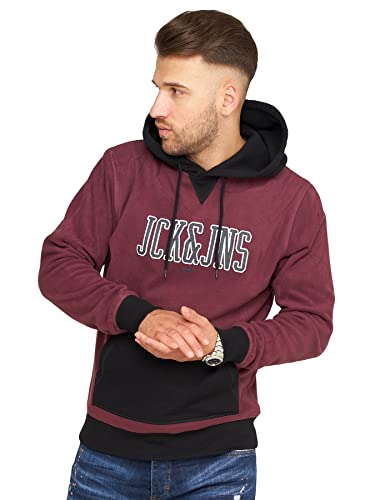 JACK & JONES Infinity Herren Hoodie Damian Kapuzenpullover Fleecepullover Pullover Sweater (as3, Alpha, m, Regular, Regular, Catawba Grape, M) von JACK & JONES