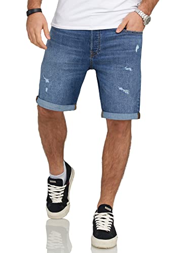 JACK & JONES Infinity Herren Jeans Shorts Rick Bermudas Used Look (as3, Alpha, xx_l, Regular, Regular, Medium Blue Denim / 2) von JACK & JONES